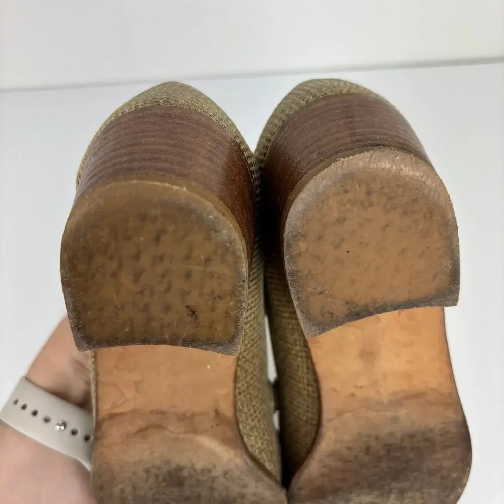 Stuart Weitzman Vintage Loafers US 7 Patent Leather Chain Detail 1.5
